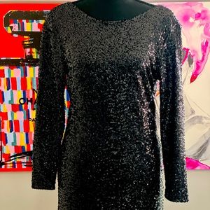 Black Sequins Party Dress
